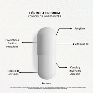 FLAIRFIT® Probióticos, Enzimas digestivas, Vitamínas