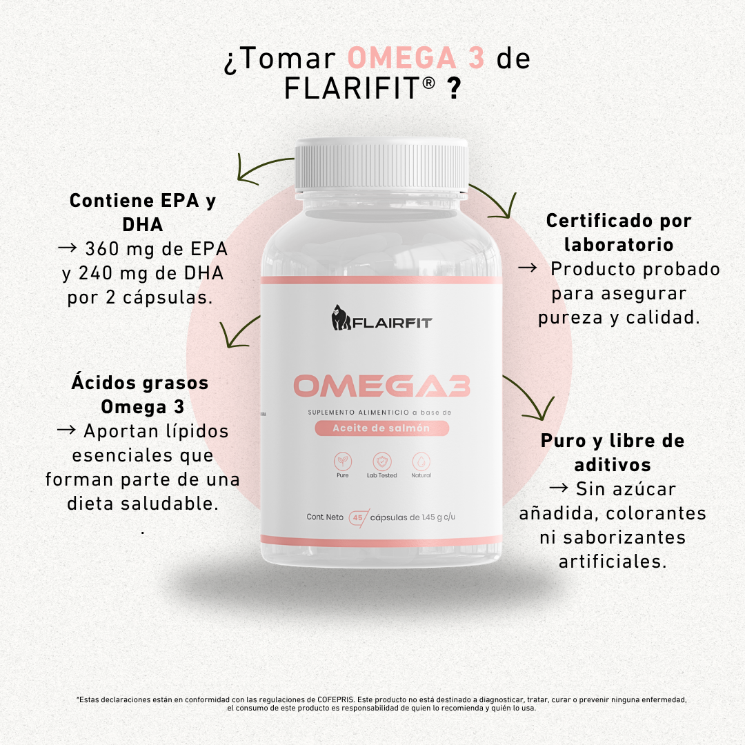 FLAIRFIT® OMEGA 3 SALMON OIL, EPA - DHA