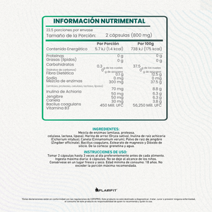 FLAIRFIT® Probióticos, Enzimas digestivas, Vitamínas