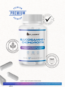 Flairfit® Glucosamina + Condroitina – 100 cápsulas (1500 mg por porción)