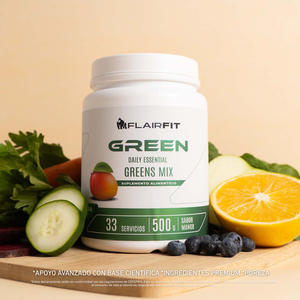FLAIRFIT® Daily Green's Mix Superfoods, +50 Ingredientes. 500G