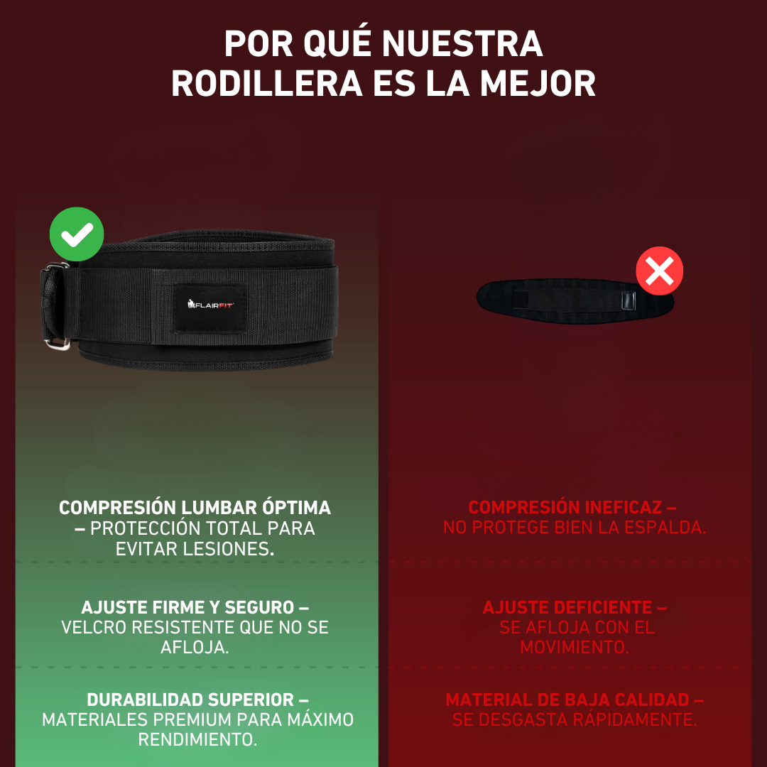 Cinturon Flairfit® Pro Powerlifting Pesista Gym Crossfit