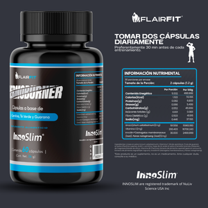 FLAIRFIT® POWER THERMOBURNER 2.0, INNOSLIM® + GREEN TEA + GUARANÁ + L-CARNITINE