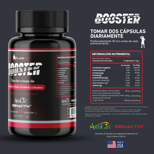 FLAIRFIT® NITRIC OXIDE BOOSTER 2.O, L-ARGININE, TRIBULUS, ASTRAGIN®, SENACTIV®