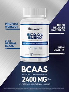 BCAA 2:1:1 – 90 cápsulas (2400 mg por porción)