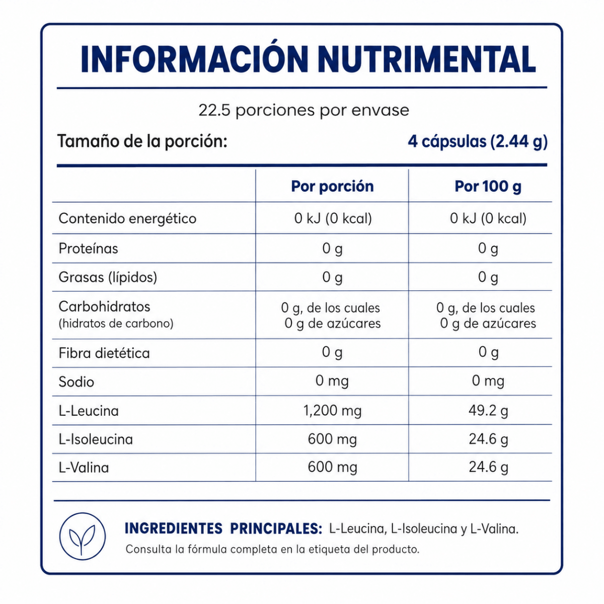 BCAAs Plus 2:1:1 Flairfit® · 90 cápsulas