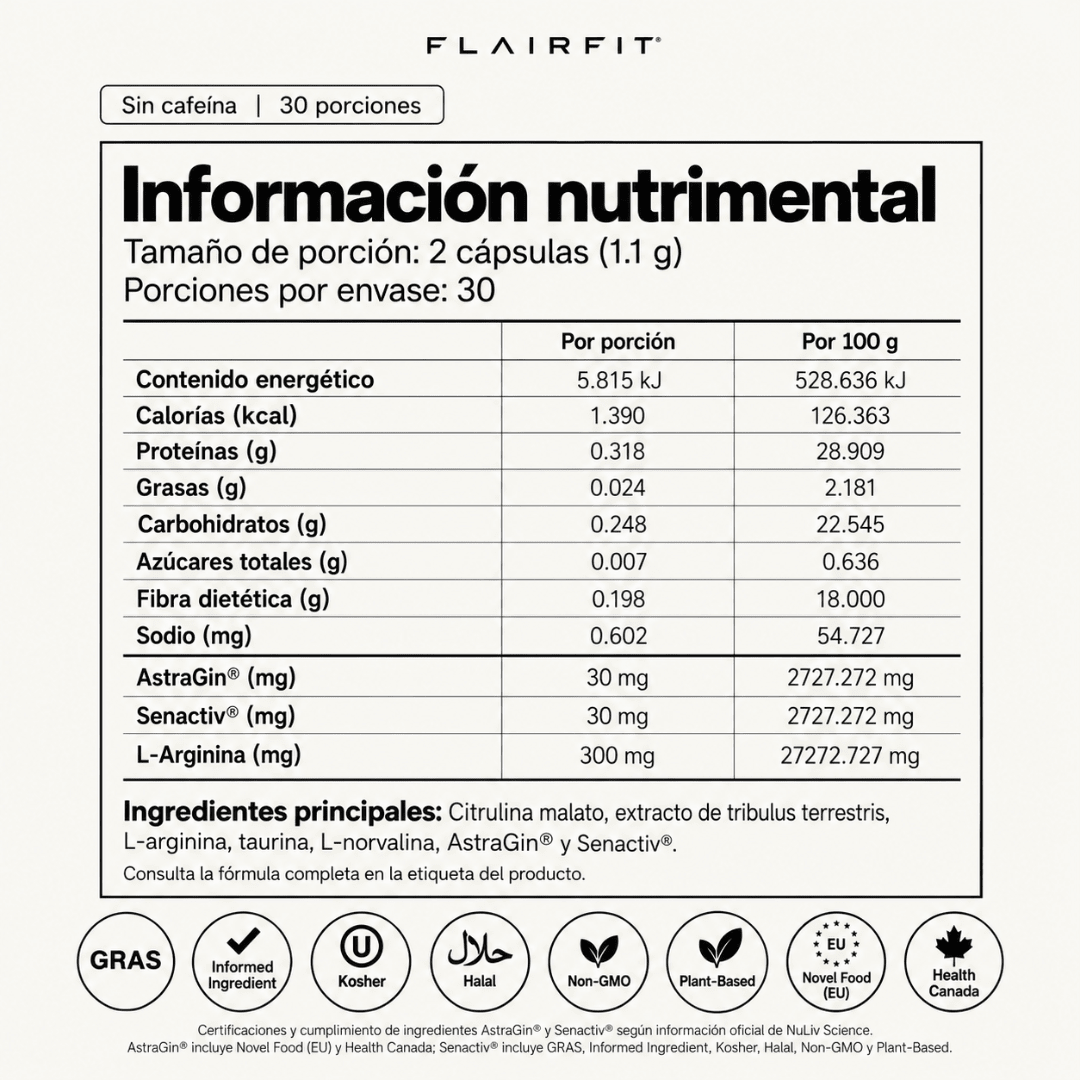 Booster 2.0 Flairfit® · 60 cápsulas