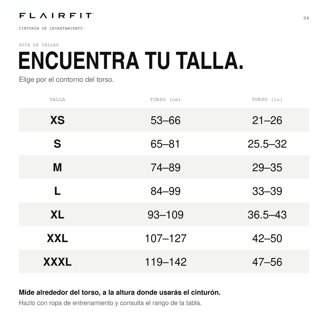 Cinturón de levantamiento Flairfit® · Neopreno