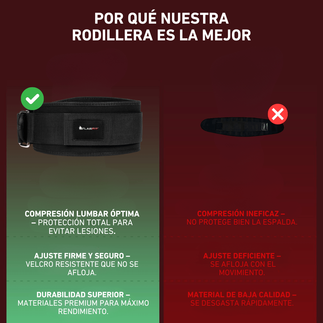 Cinturón Flairfit® Pro Powerlifting | Pesista, Gym y Crossfit – Soporte Premium