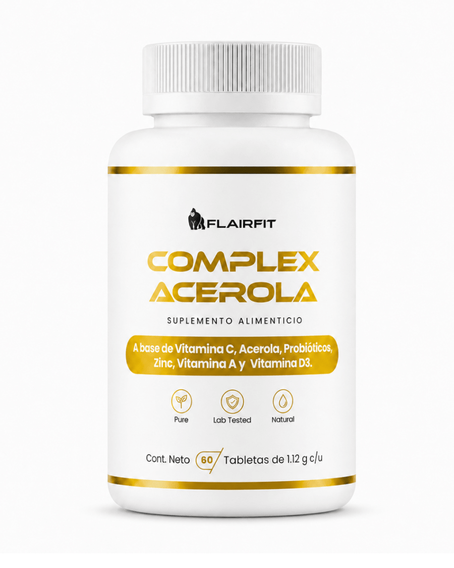 Complex Acerola, Vitamina D3 y Probióticos Flairfit® – Sabor Cereza - 60 cápsulas