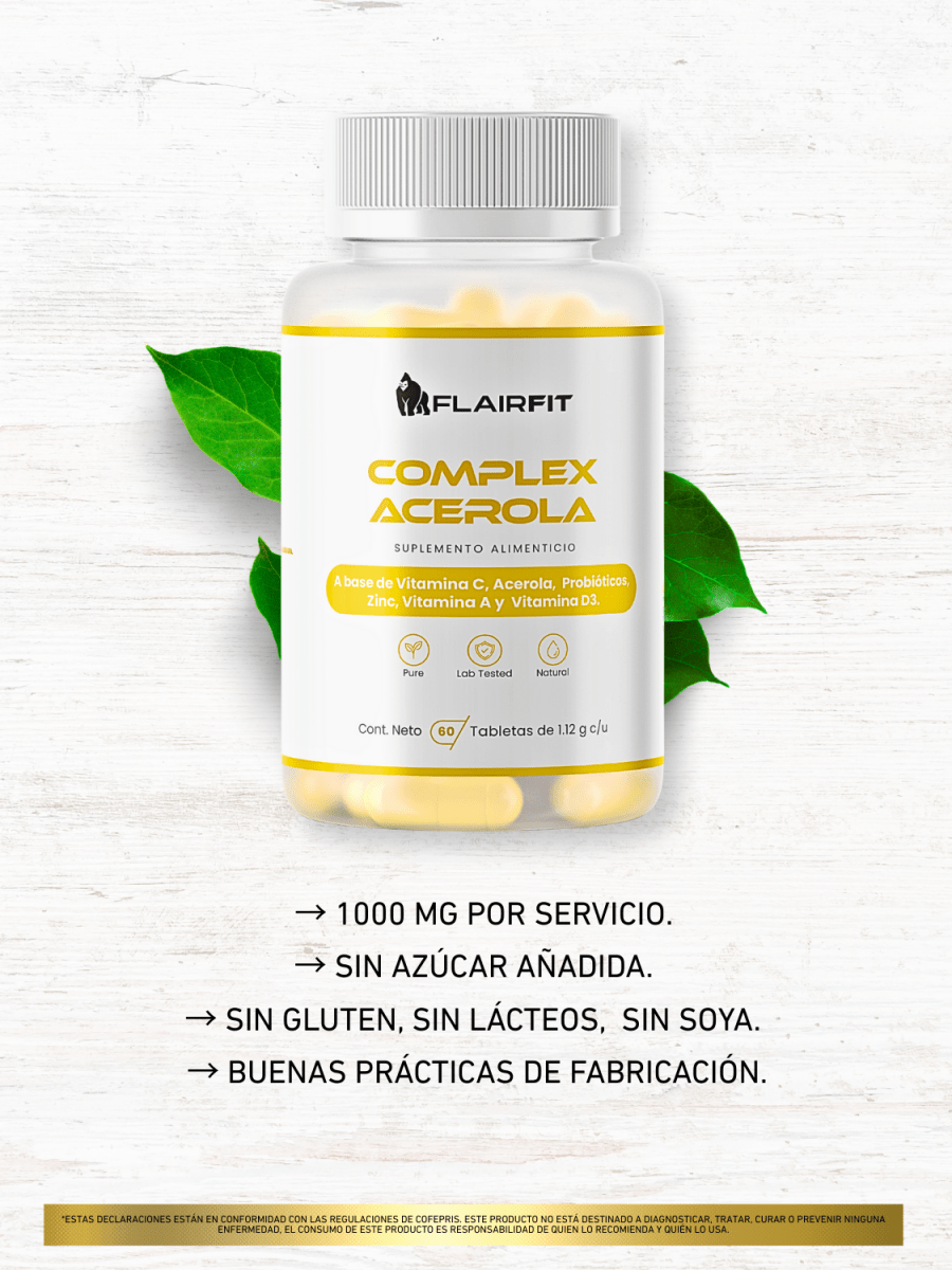 FLAIRFIT® COMPLEX ACEROLA, VITAMIN D3, PROBIOTICS, CHERRY FLAVOR