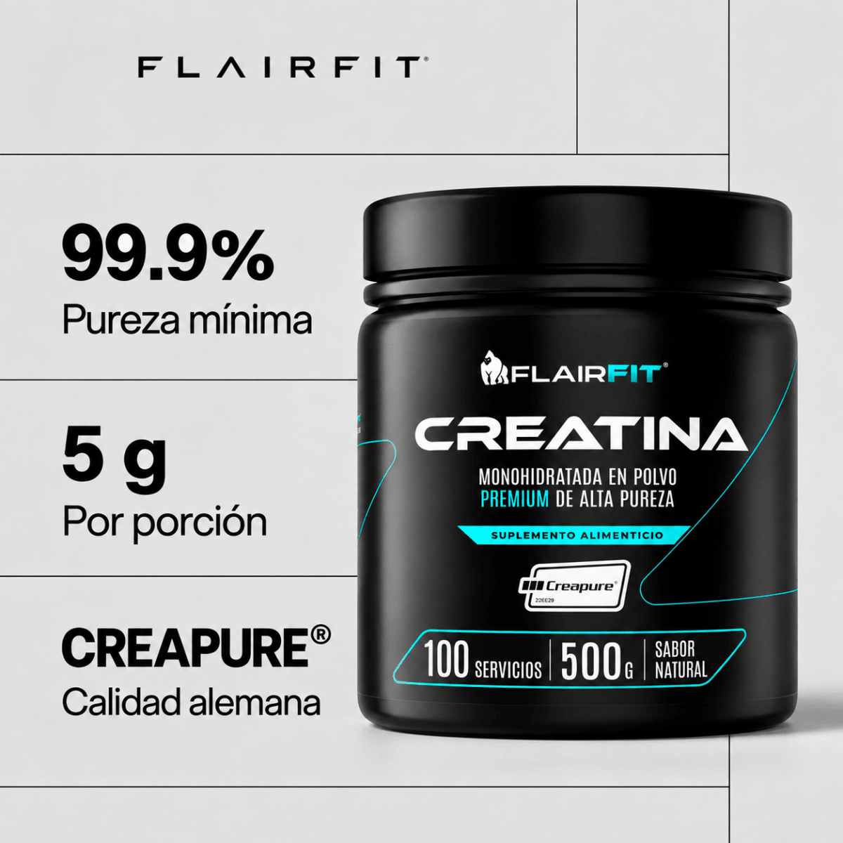 FLAIRFIT® CREATINE CREAPURE® MONOHYDRATED 500G