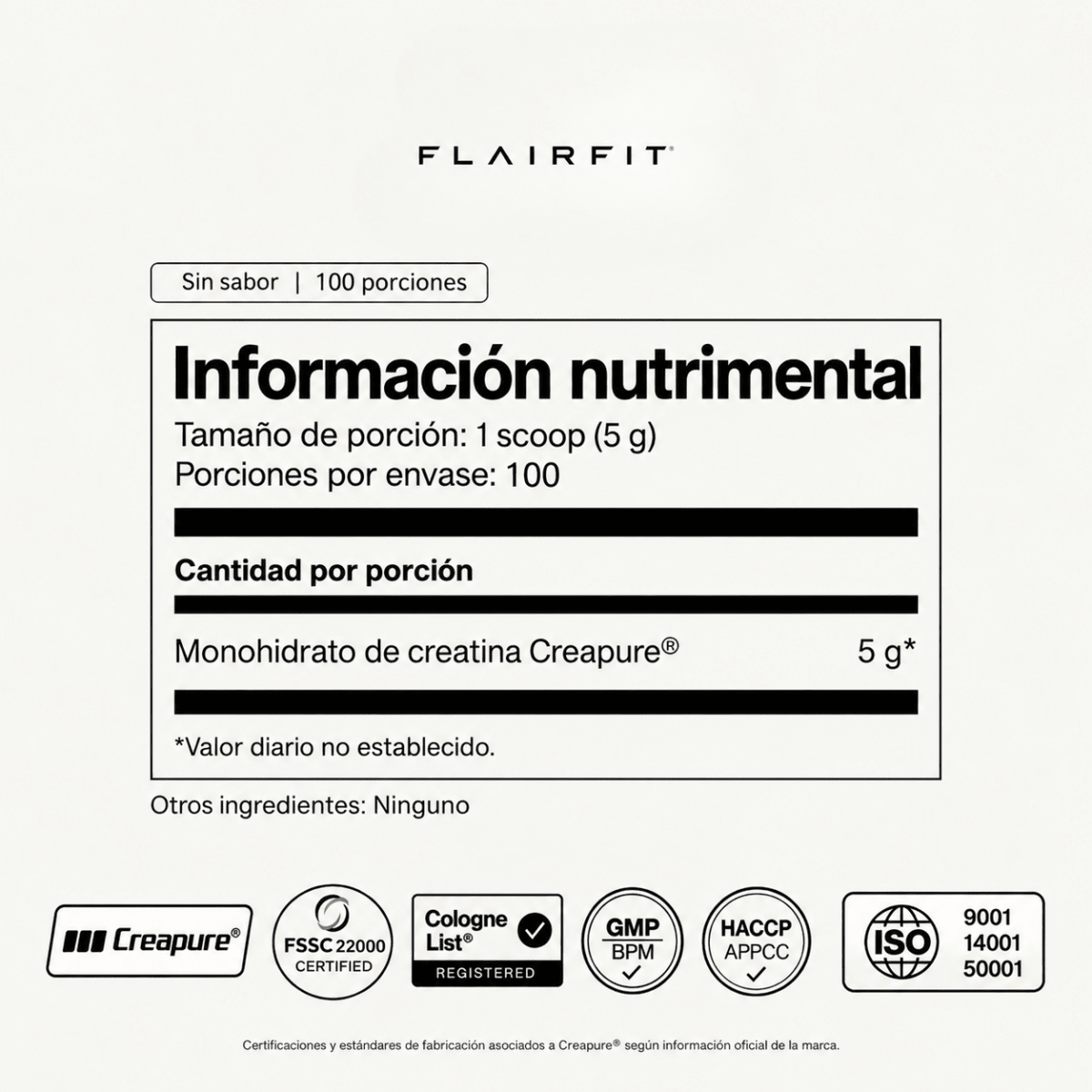FLAIRFIT® CREATINE CREAPURE® MONOHYDRATED 500G