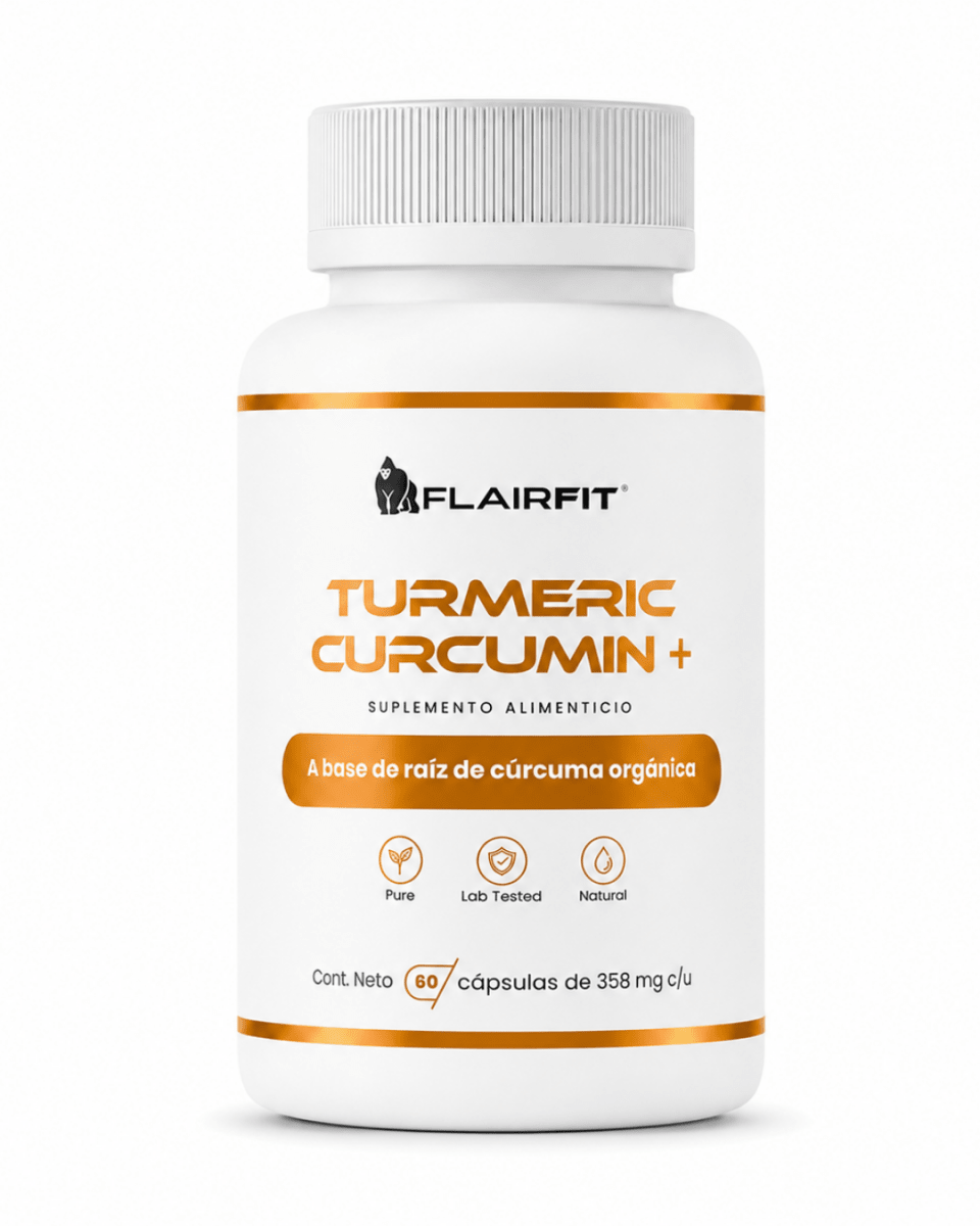 Cúrcuma (Turmeric) orgánica Flairfit® – 60 cápsulas
