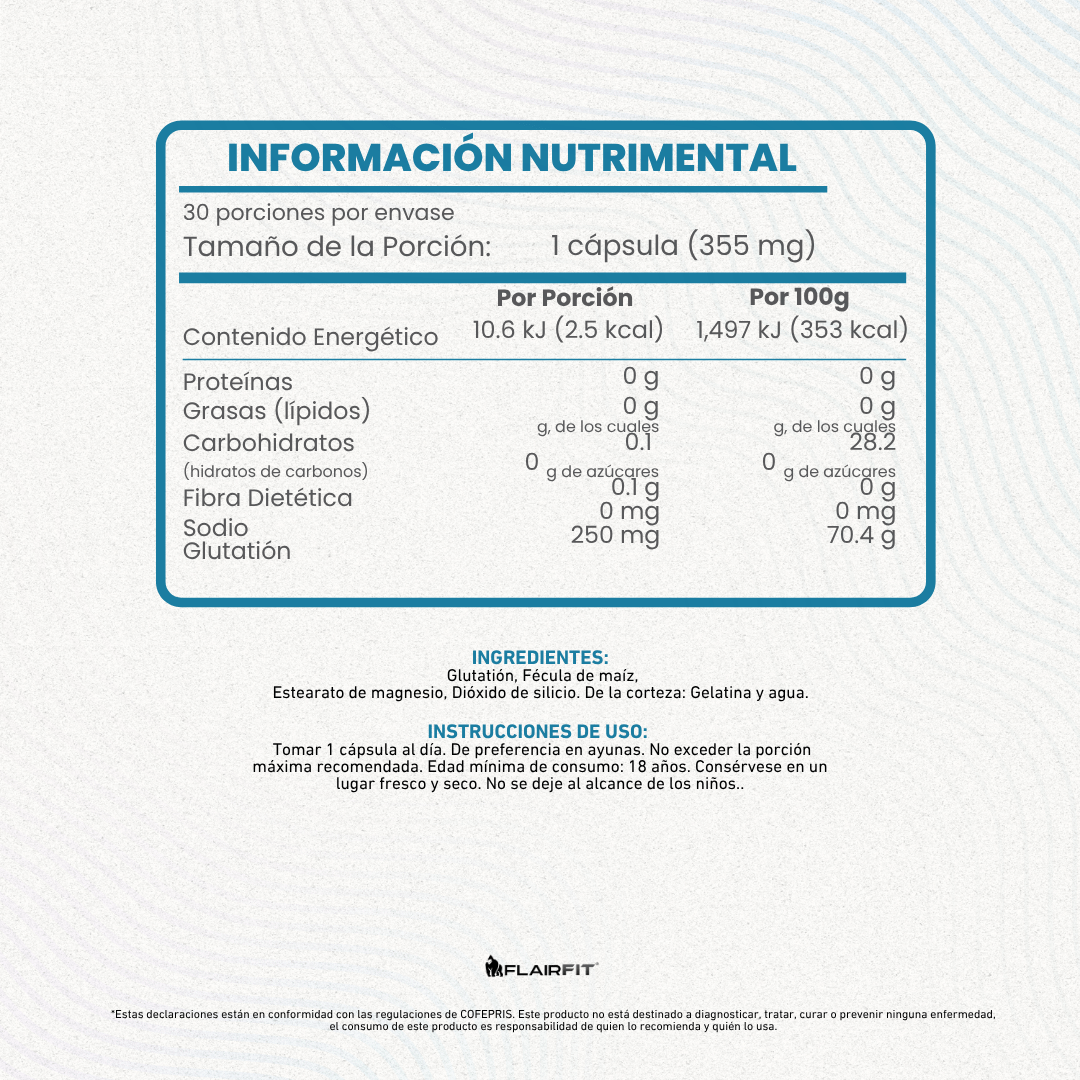 FLAIRFIT® GLUTATHIONE BLEND (GLUTAMINE + CYSTEINE + GLYCINE)