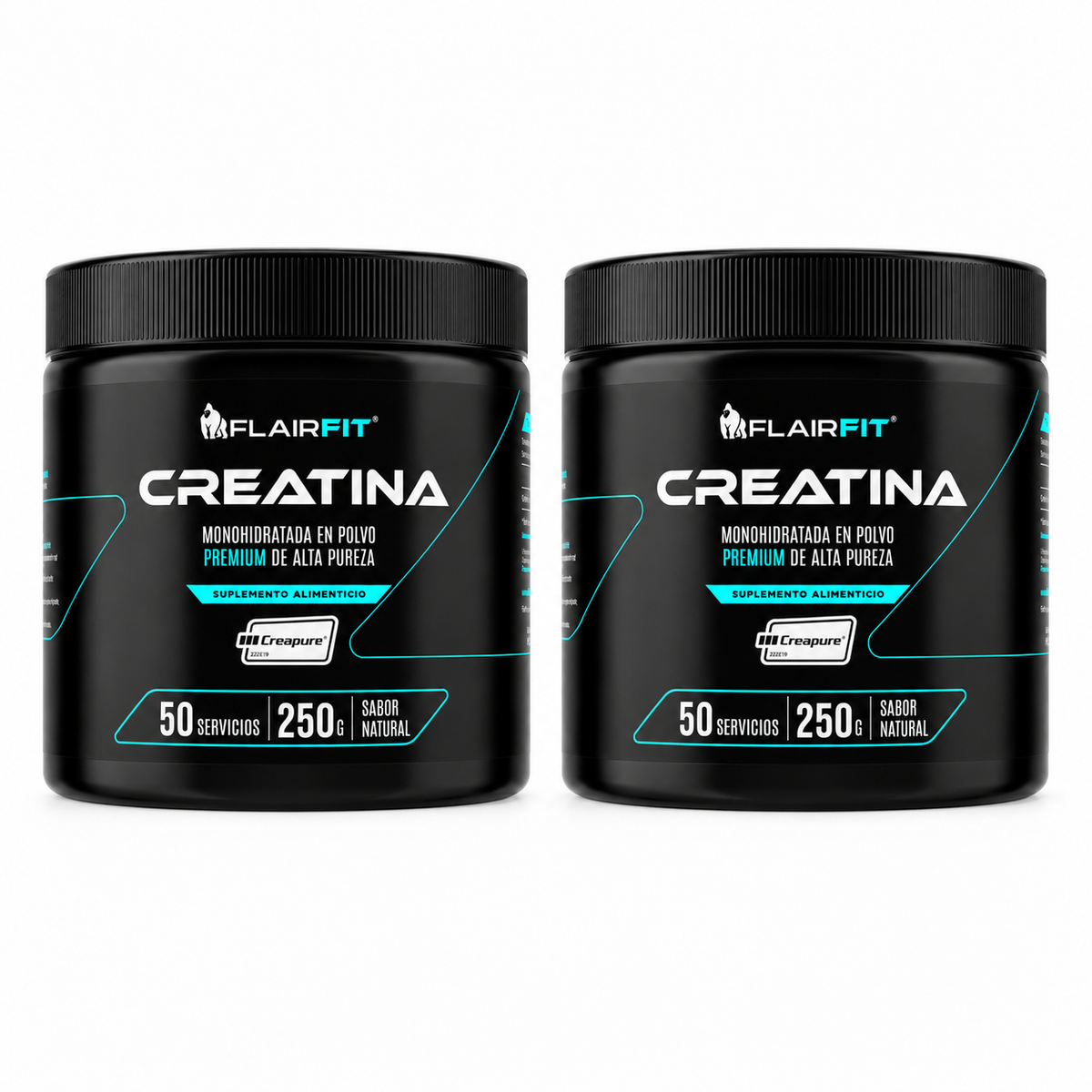 Pack Constancia Flairfit® · 2 Creatinas de 250 g — contenido completo del pack