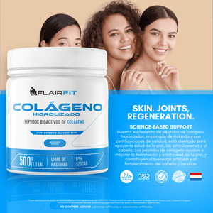 FLAIRFIT® Colágeno Hidrolizado – Péptidos Bioactivos 500g