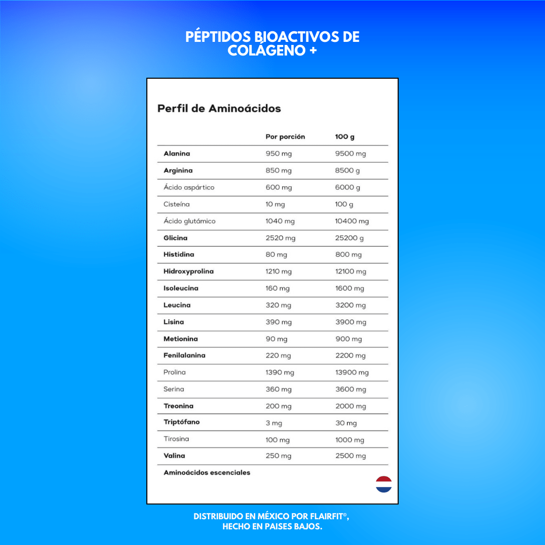 FLAIRFIT® Colágeno Hidrolizado – Péptidos Bioactivos 500g