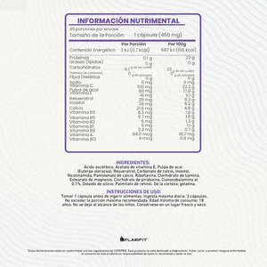 FLAIRFIT® RESVERATROL ANTIOXIDANT, VITAMINS • ACAI SEED • INOSITOL • B COMPLEX