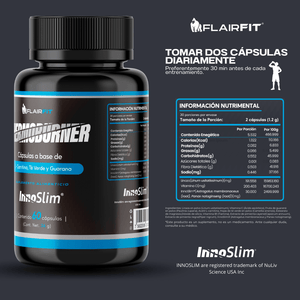 FLAIRFIT® POWER THERMOBURNER 2.0, INNOSLIM® + GREEN TEA + GUARANÁ + L-CARNITINE