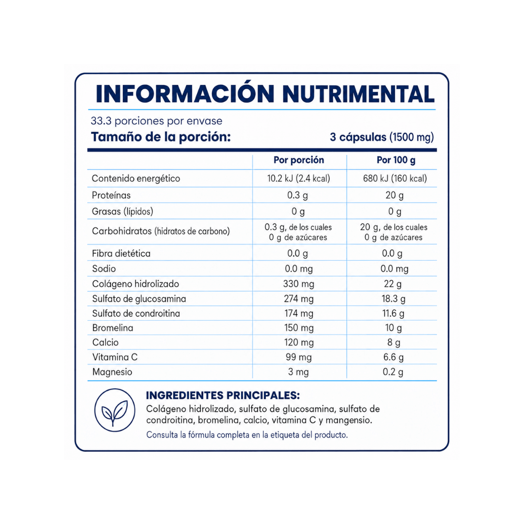 Glucosamina + Condroitina Flairfit® · 100 cápsulas