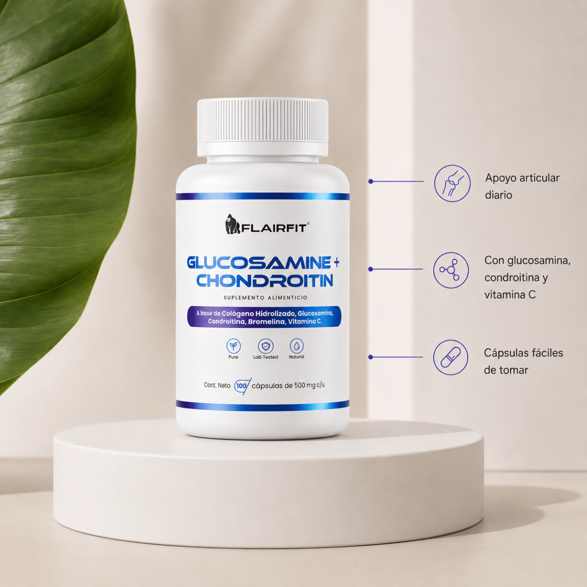 Glucosamina + Condroitina Flairfit® · 100 cápsulas