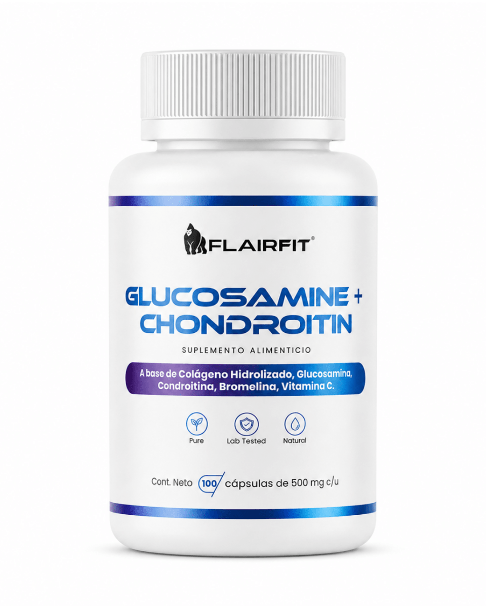 Glucosamina + Condroitina y Colàgeno Flairfit® – 100 cápsulas