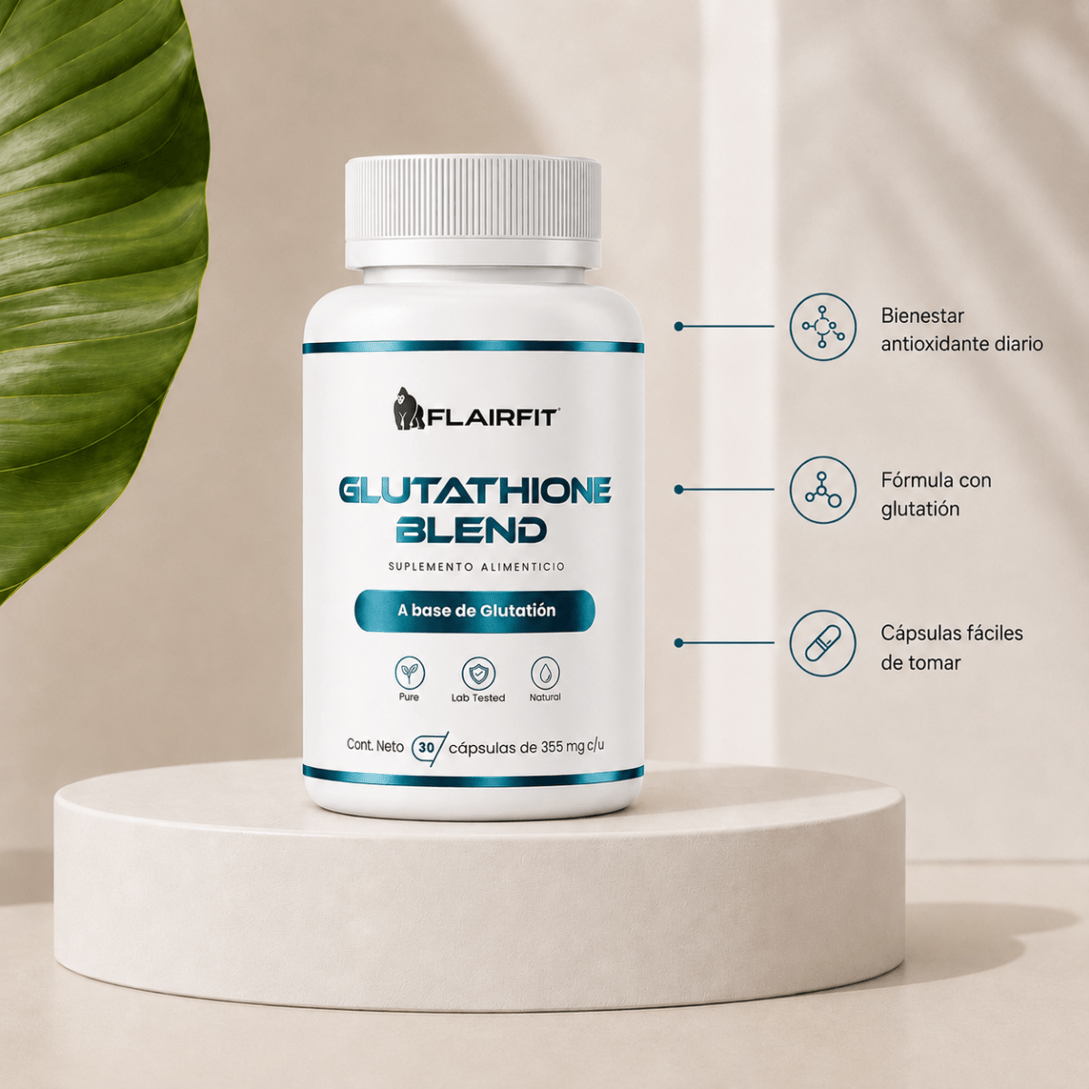 FLAIRFIT® GLUTATHIONE BLEND (GLUTAMINE + CYSTEINE + GLYCINE)