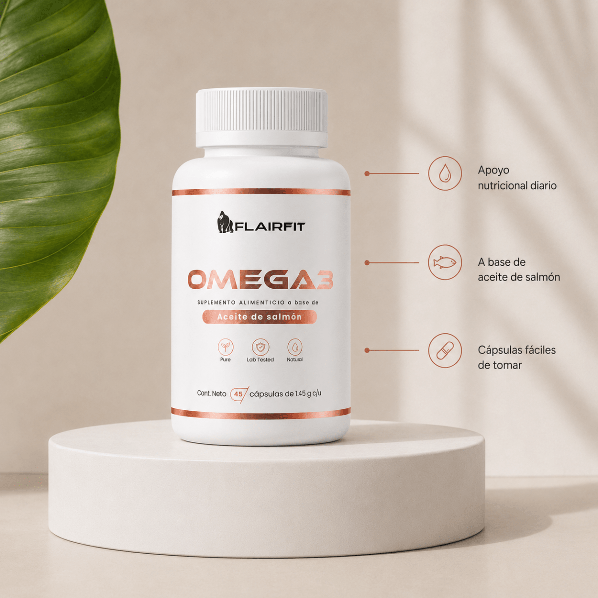 FLAIRFIT® OMEGA 3 SALMON OIL, EPA - DHA