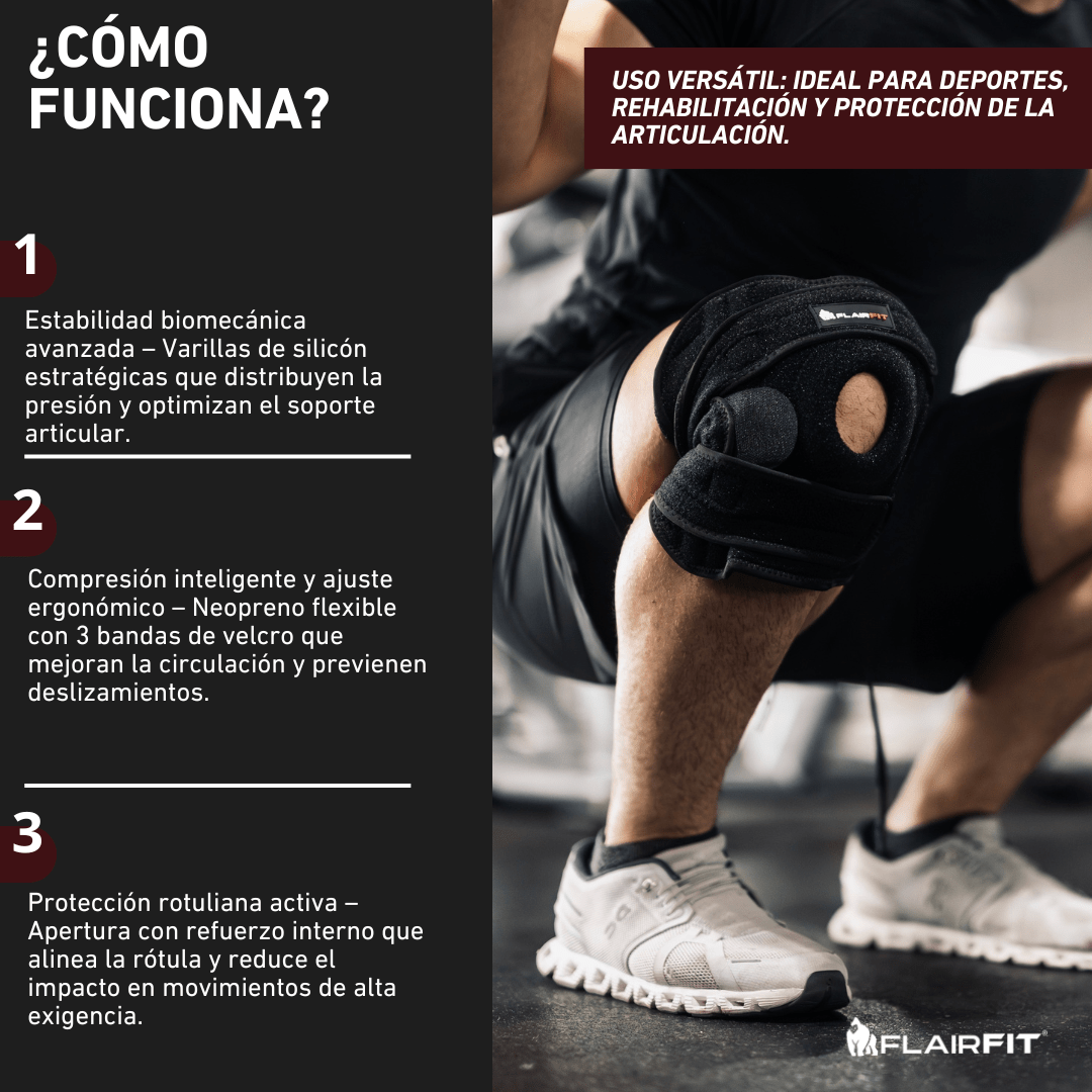 RODILLERA FLAIRFIT® DEPORTIVA DE NEOPRENO, ORTOPEDICA/RECUPERACIÓN