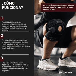 RODILLERA FLAIRFIT® DEPORTIVA DE NEOPRENO, ORTOPEDICA/RECUPERACIÓN