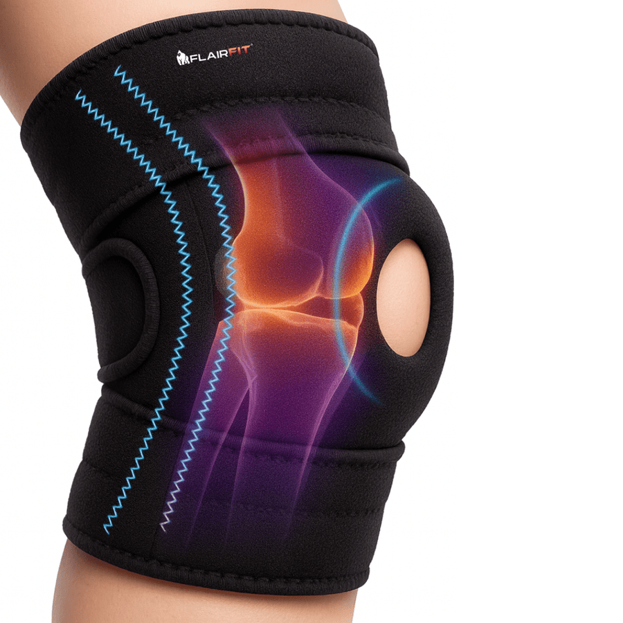 Pack - Par de Rodilleras de Compresión Deportiva Flairfit® - Soporte Ajustable