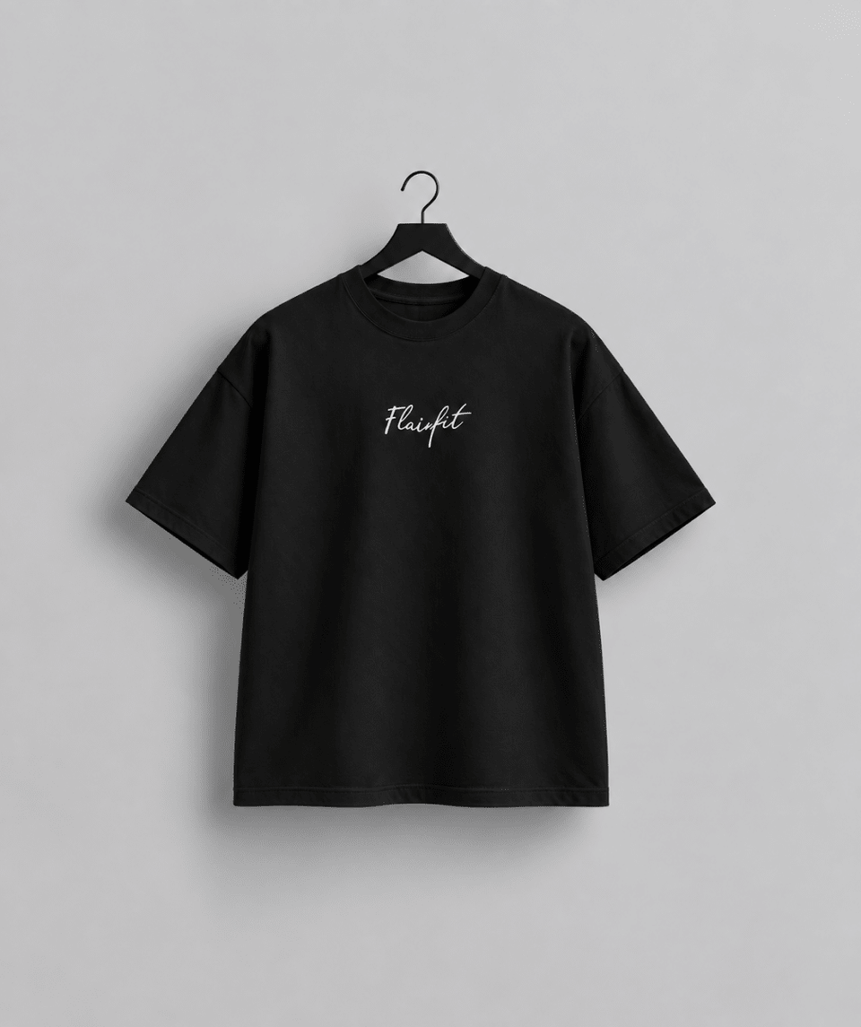Playera Oversized Italics Flairfit® · 240 GSM