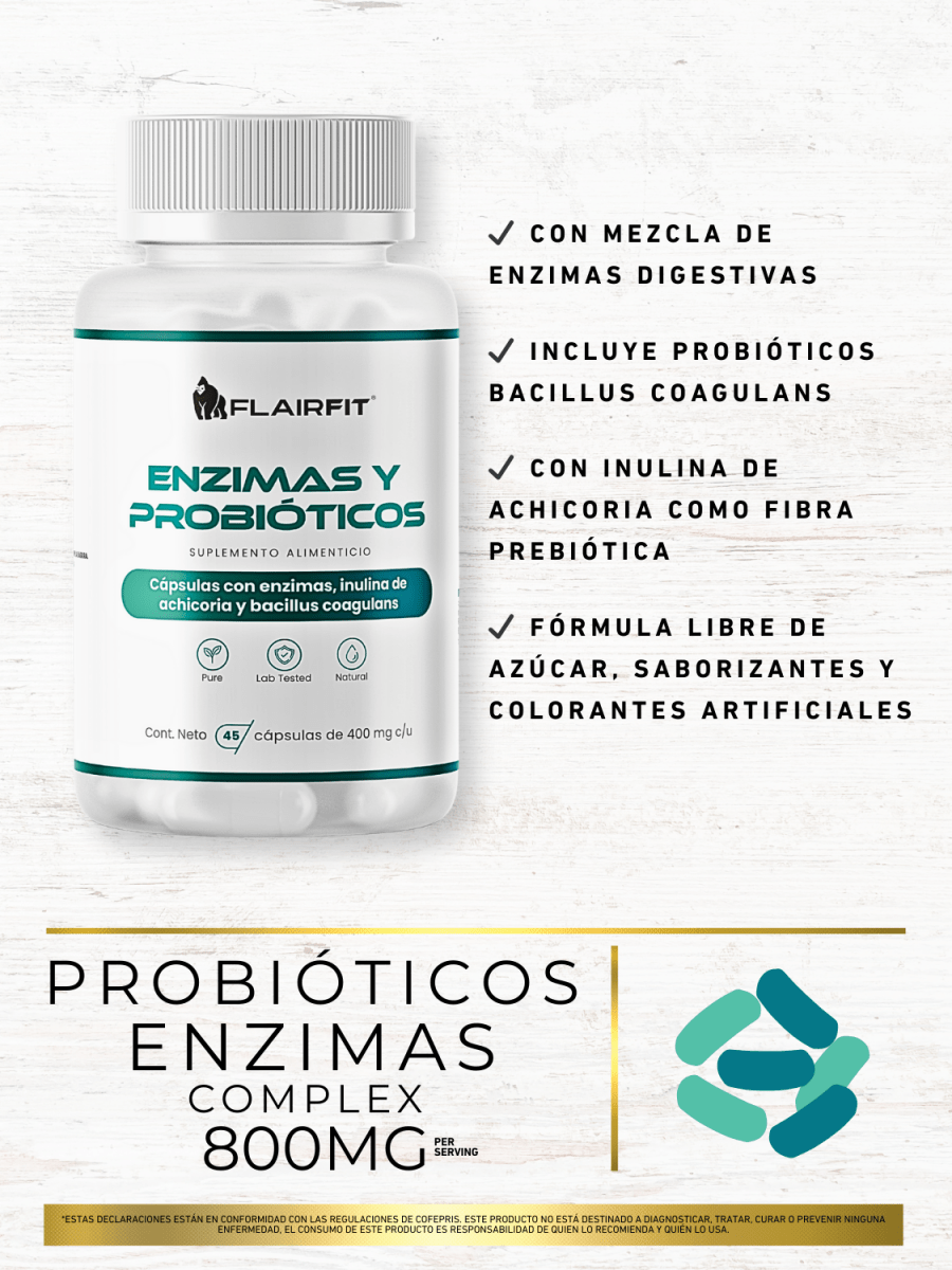 Probióticos y Enzimas – 45 cápsulas