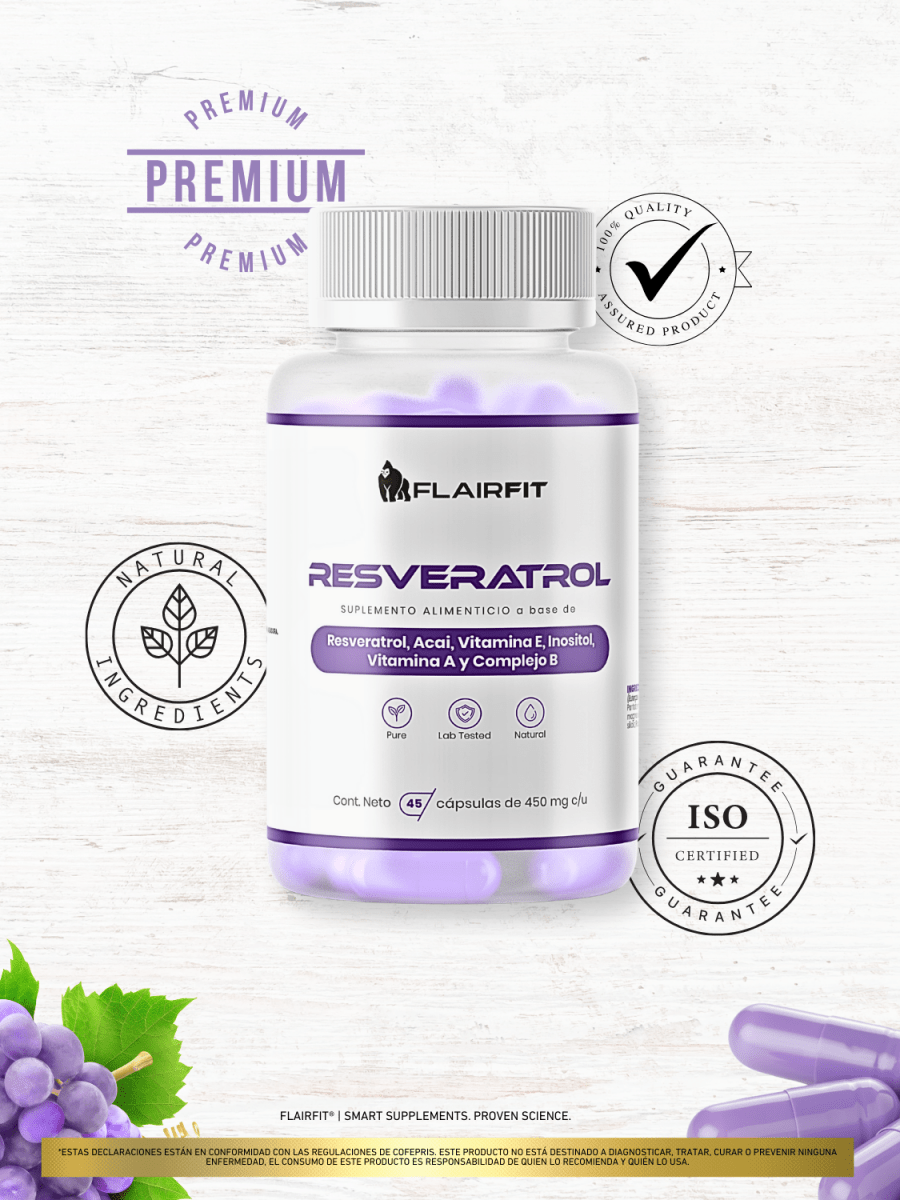 Resveratrol – 45 cápsulas (650 mg por porción)