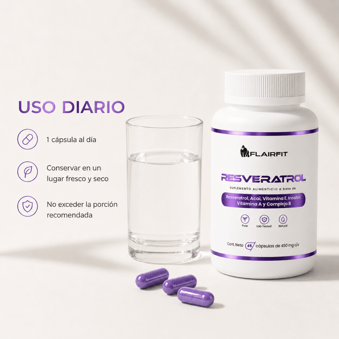 Resveratrol Complex Flairfit® · 45 cápsulas