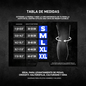 Rodilleras de compresión 7 mm (par) de neopreno – Para sentadillas, levantamiento de pesas, halterofilia, fitness y levantamiento de potencia – Negro