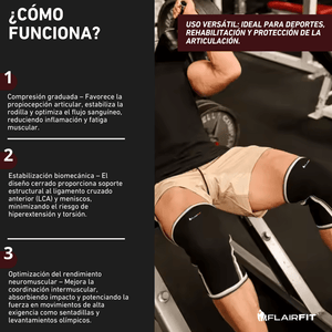 Rodilleras Flairfit® 7 mm – Powerlifting, Gimnasio y Cross-Training