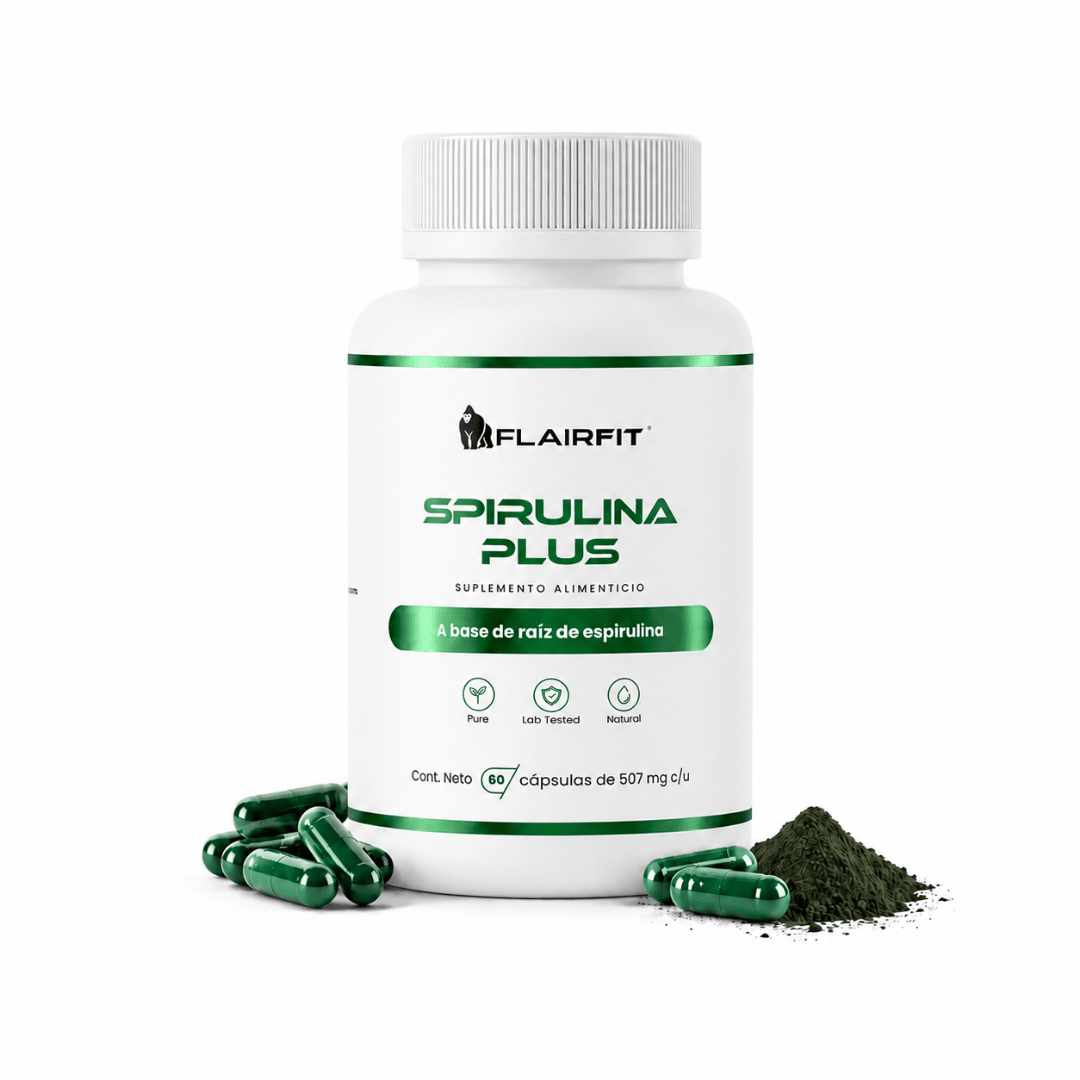 Spirulina en cápsulas, sin preparación ni sabor intenso.