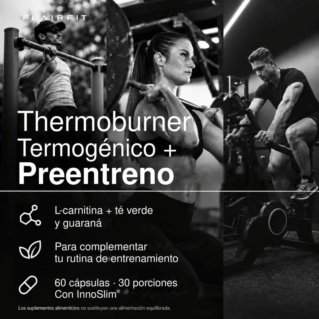 FLAIRFIT® POWER THERMOBURNER 2.0, INNOSLIM® + GREEN TEA + GUARANÁ + L-CARNITINE